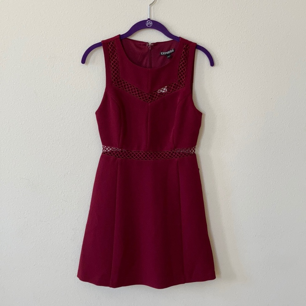 Express Burgundy Evening Dress Size 0 New NWT